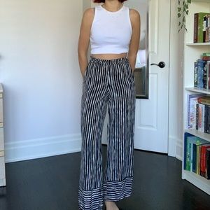 Striped flowy trousers